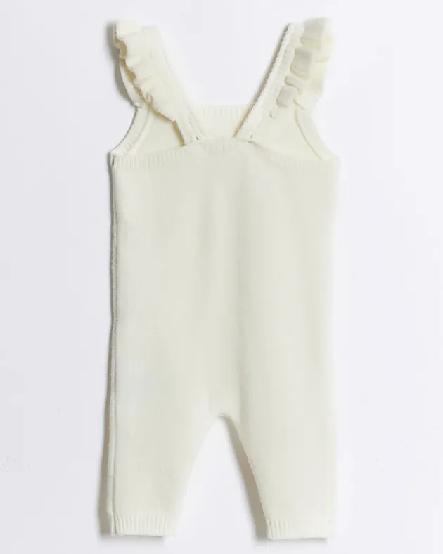 River Island Baby girls knitted floral dungarees< 6 Mths - 2 Yrs