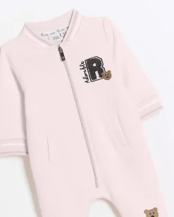 River Island Baby girls bear zip up sleepsuit< 6 Mths - 2 Yrs