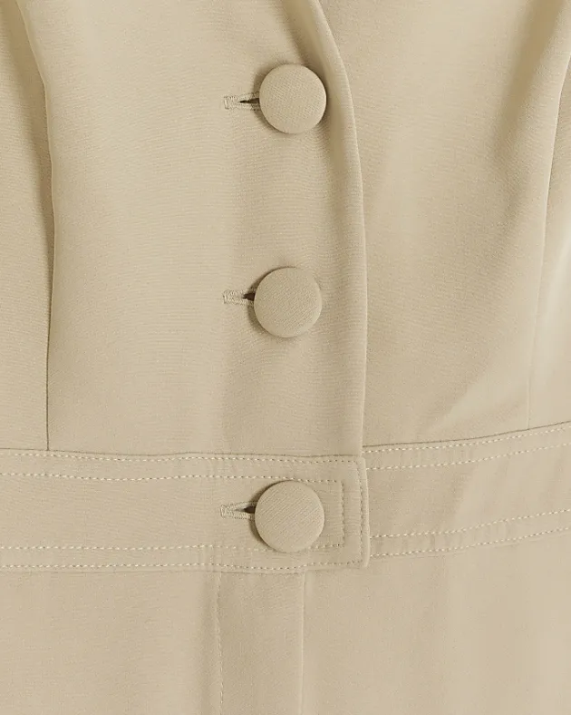 River Island Beige bow blazer jumpsuit< Jumpsuits & Playsuits