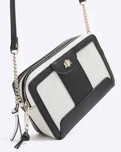 River Island Beige canvas boxy cross body bag< Bags, Purses & Luggage