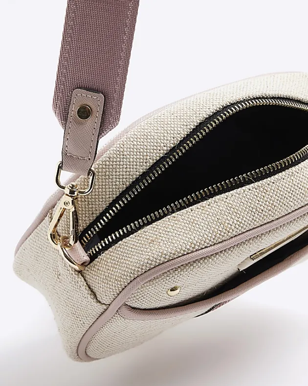 River Island Beige canvas cross body camera bag< Bags, Purses & Luggage