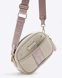 River Island Beige canvas cross body camera bag< Bags, Purses & Luggage