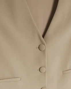 River Island Beige Cropped Waistcoat< Suits & Tailoring