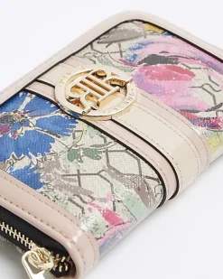 River Island Beige floral monogram purse< Bags, Purses & Luggage