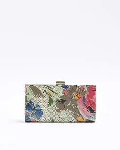 River Island Beige floral RI monogram purse< Bags, Purses & Luggage