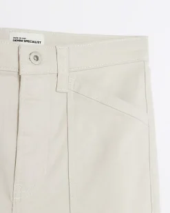 River Island Beige high waisted skinny cargo jeans< Jeans