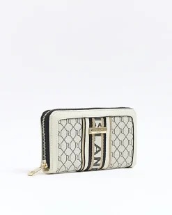 River Island Beige monogram front purse< Bags, Purses & Luggage