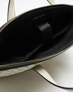 River Island Beige RI monogram laptop case< Bags, Purses & Luggage