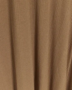 River Island Beige rib asymmetric bodycon midi dress< Dresses