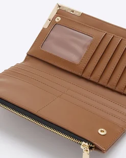 River Island Beige wave RI monogram purse< Bags, Purses & Luggage