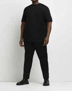 River Island Big & Tall curved hem slim fit t-shirt< Big & Tall