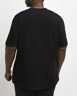 River Island Big & Tall curved hem slim fit t-shirt< Big & Tall