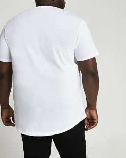 River Island Big & Tall curved hem slim fit t-shirt< Big & Tall