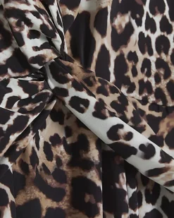 River Island animal print knot swing midi dress< Dresses