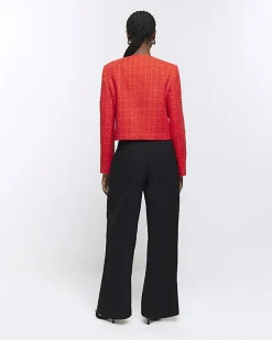 River Island asymmetric waist wide leg trousers< Trousers