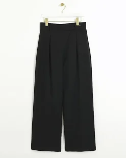 River Island asymmetric waist wide leg trousers< Trousers