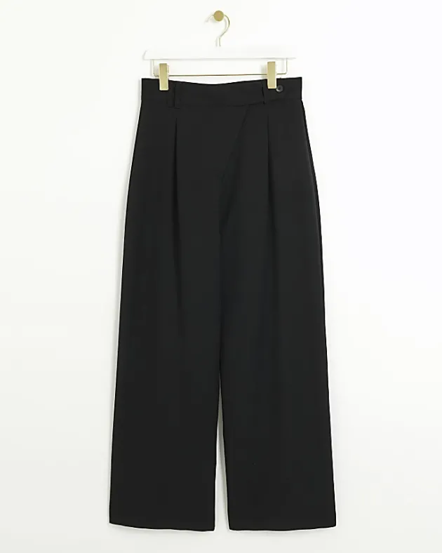 River Island asymmetric waist wide leg trousers< Trousers
