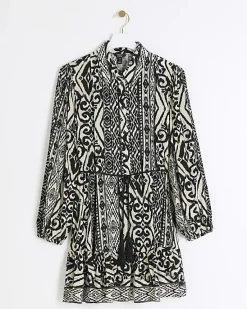 River Island Aztec belted mini shirt dress< Dresses