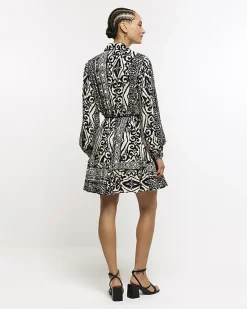 River Island Aztec belted mini shirt dress< Dresses