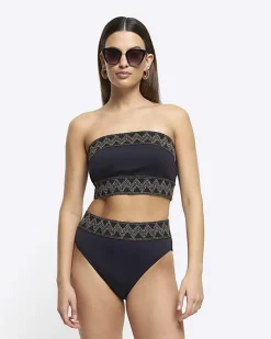 River Island Bandeau Embellished Bikini Top< Swimwear & Beachwear