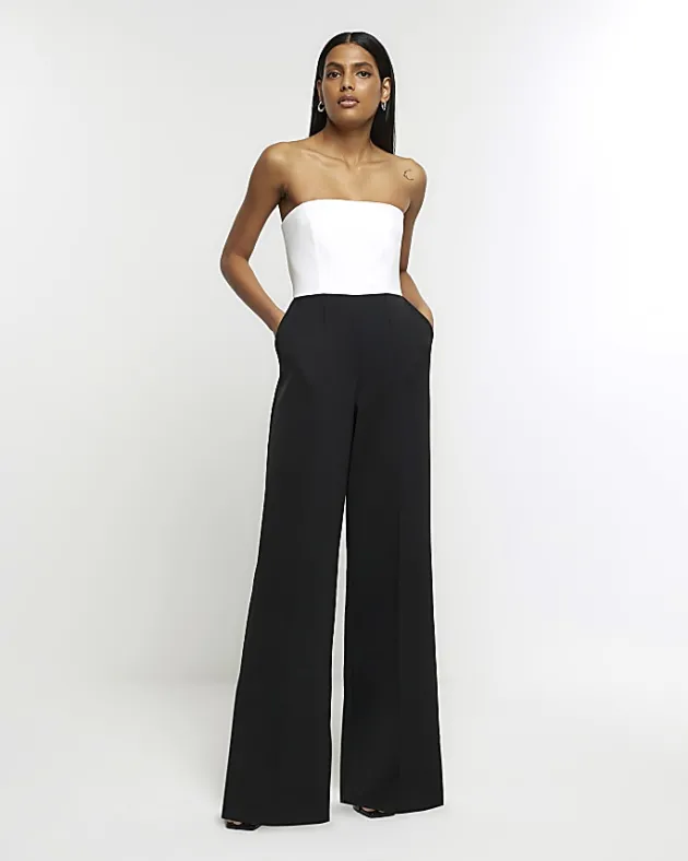 River Island bandeau wide leg jumpsuit< Jumpsuits & Playsuits