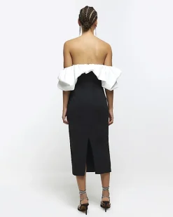 River Island bardot bodycon midi dress< Dresses