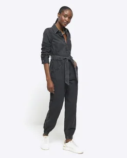 River Island belted denim jumpsuit< Jumpsuits & Playsuits