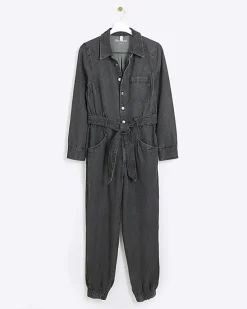 River Island belted denim jumpsuit< Jumpsuits & Playsuits