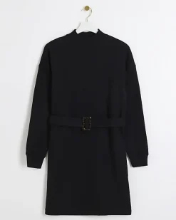 River Island Belted Sweatshirt Mini Dress< Dresses