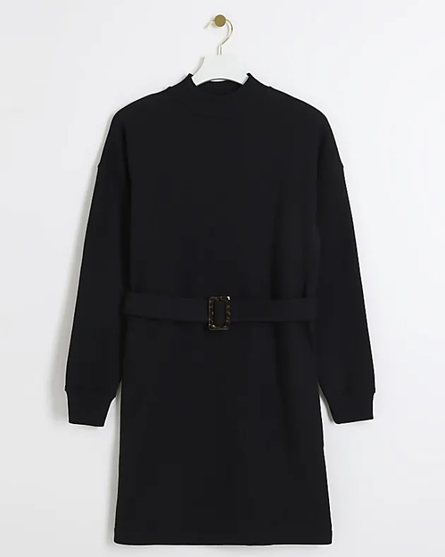 River Island Belted Sweatshirt Mini Dress< Dresses