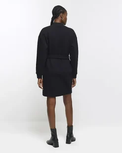 River Island Belted Sweatshirt Mini Dress< Dresses