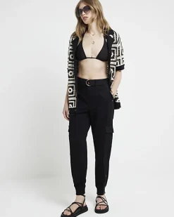 River Island belted utility cargo trousers< Trousers