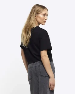 River Island Boxy Cropped T-Shirt< Petite