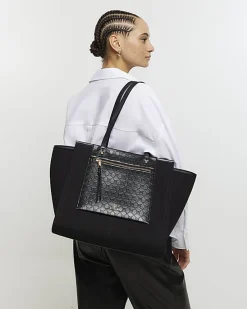 River Island canvas embossed RI shopper bag< Bags, Purses & Luggage