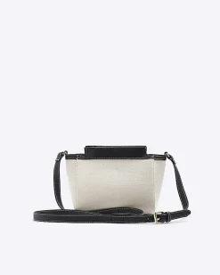 River Island canvas embossed RI cross body bag< Bags, Purses & Luggage