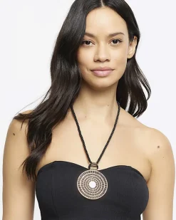 River Island Circle Pendant Necklace< Jewellery