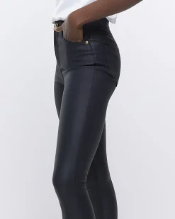 River Island coated denim high waisted skinny jeans< Jeans