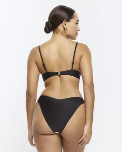 River Island colour bock plunge bikini top< Swimwear & Beachwear