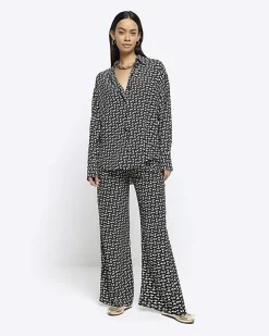 River Island crepe geometric oversized shirt< Co-ord Sets