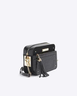 River Island croc embossed chain cross body bag< Bags, Purses & Luggage
