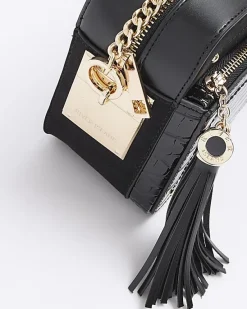 River Island croc embossed chain cross body bag< Bags, Purses & Luggage