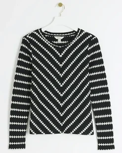 River Island crochet stripe long sleeve top< Co-ord Sets