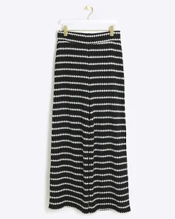 River Island crochet stripe wide leg trousers< Trousers