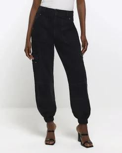 River Island cuffed cargo jeans< Trousers