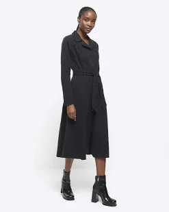 River Island denim belted midi shirt dress< Dresses