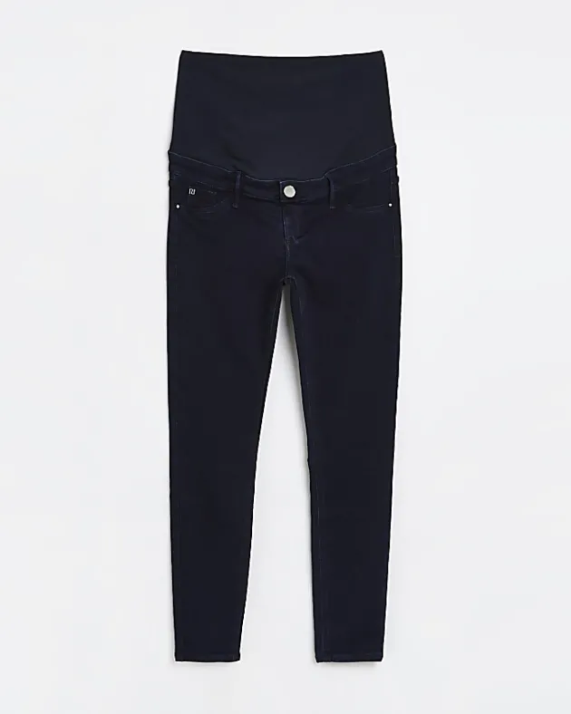River Island Black denim maternity skinny jeans< Maternity