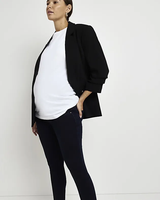 River Island Black denim maternity skinny jeans< Maternity