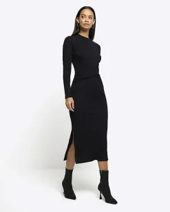 River Island drape front bodycon midi dress< Dresses