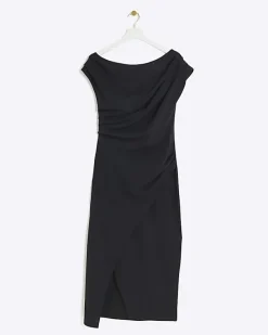 River Island drape off shoulder bodycon midi dress< Dresses