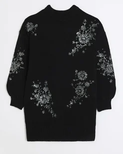 River Island embellished jumper mini dress< Dresses